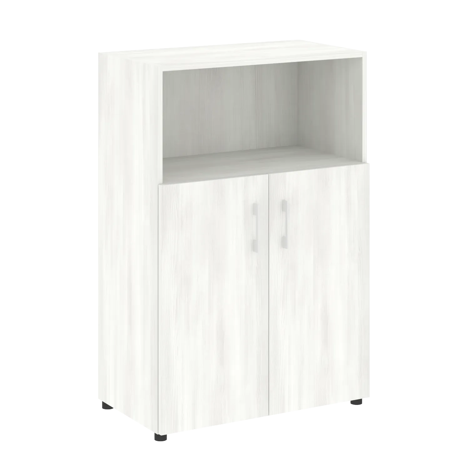 Шкаф средний широкий (2 низких фасада ЛДСП) Yalta LT.ST-2.1 снежная патина